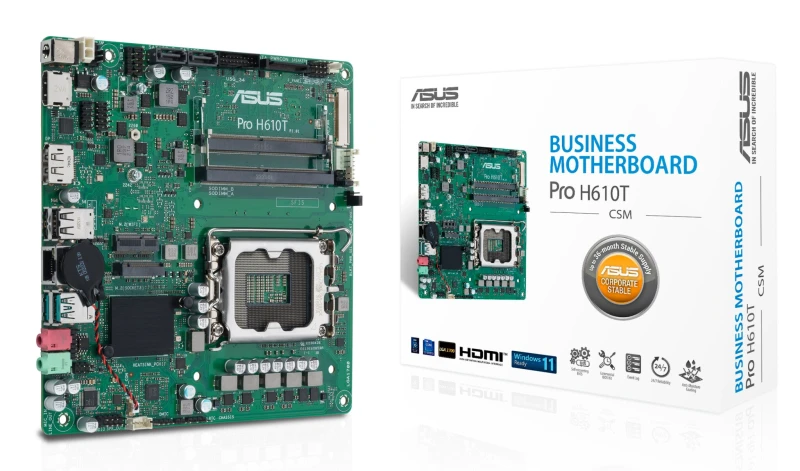 Image of Asus ASUS PRO H610T-CSM Intel H610 LGA 1700 mini ITX 90MB1G60-M0EAYC