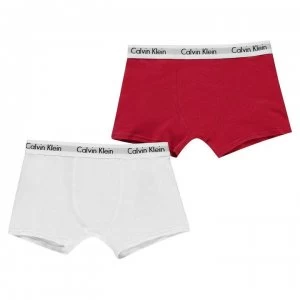 Image of Calvin Klein 2 Pack Trunks - Wht/Red