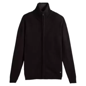 Image of Zipped High-Neck Cardigan