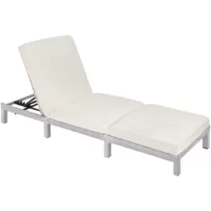 Tectake - Sun lounger Sofia rattan - reclining sun lounger, garden lounge chair, sun chair