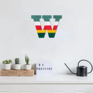 Image of Alphabet W 2 Multicolor Decorative Wooden Wall Accessory