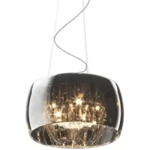 Image of Zumaline Crystal Pendant Ceiling Light, Chrome, 5x G9