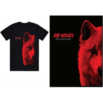 Image of Bad Wolves - Dear Monsters Unisex Large T-Shirt - Black