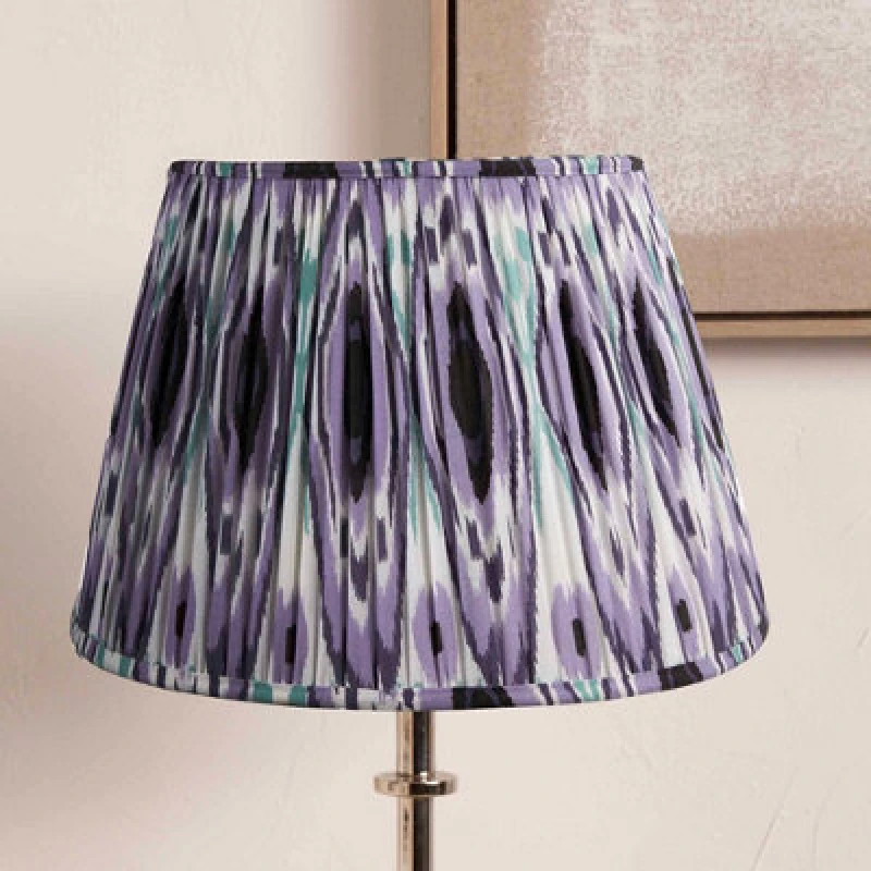 Image of Pacific Lifestyle 35Cm Lilac Patterned Tapered Lampshade Empire Table Lamp Shades
