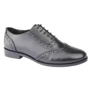 Cipriata Womens/Ladies Violetta Leather Brogue Oxford Shoes (7 UK) (Black)