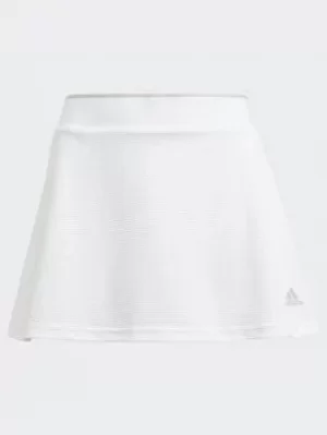 image of adidas Club Skirt, White/Grey, Size 7-8 Years, Women