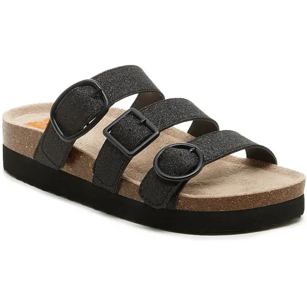 Image of Rocket Dog Womens Astor Glenn Glitter Slide Sandals UK Size 3 (EU 36) Black RKD243-BLACK-3