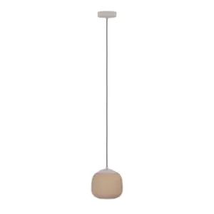 image of EGLO Cominio Two Toned Satin Glass Single Pendant Light