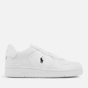 Image of Polo Ralph Lauren Mens Master Court Leather Trainers - UK 10