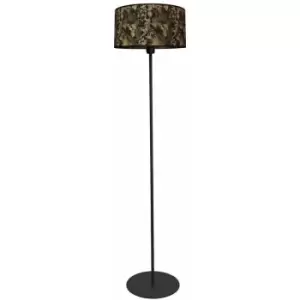 image of Helam Lighting - Helam Abba Floor Lamp With Shade Black, Gold 40cm