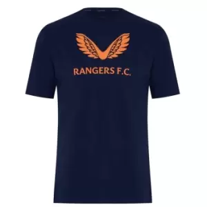 Image of Castore Rangers FC Short Sleeve T Shirt Mens - Blue