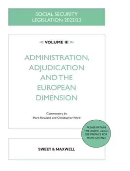 Image of Social security legislation 2022/23. Vol. III Administration, adjudication and the European dimension - Nicholas Wikeley - Paperback - Used