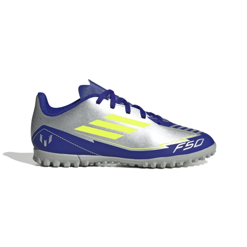 Image of adidas F50 Club Children Astro Turf Football Boots - Silver Silver C10