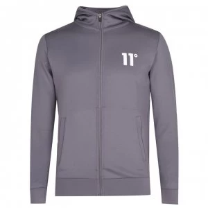 image of 11 Degrees Core Poly Full Zip Hoodie - Steel Grey