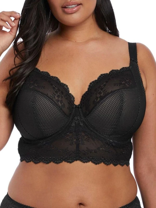 Image of Elomi Womens Charley Bralette in Black Size: 36E Black Female 36E