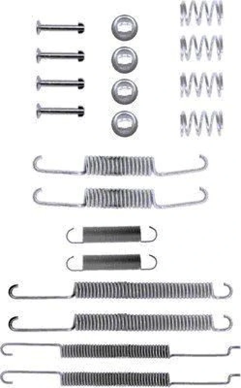Image of HELLA Brake shoe fitting kit HELLA 8DZ 355 200-141