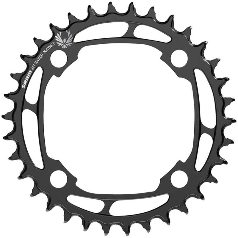 Image of Sram Chain Ring XSYNC 2 34T 104 BCD Steel Eagle 34T 34T BLACK
