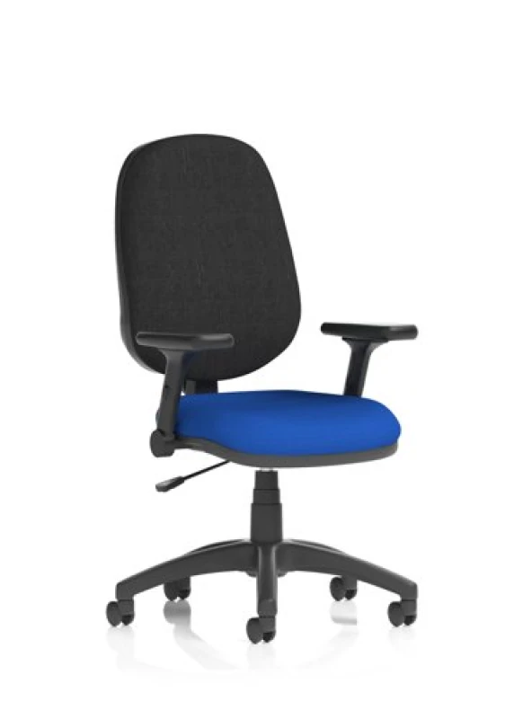 Image of Eclipse Eclipse Plus I Lever Task Operator Chair Bespoke Colour Seat Stevia Blue With Height Adjustable And Folding Arms KCUP1721