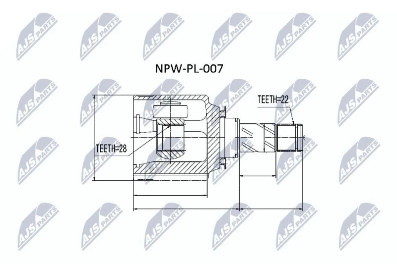 Image of NTY CV joint kit NTY NPW-PL-007