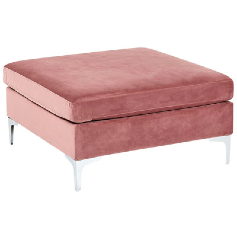Image of Beliani Modern Ottoman Evja Velvet Pink