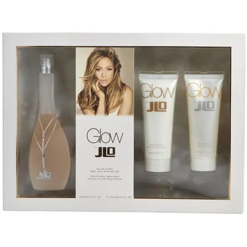 Image of Jennifer Lopez Glow Eau de Toilette 3 Piece Gift Set: Eau de Toilette 50ml - Body Lotion 75ml - Shower Gel 75ml