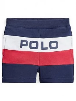 Image of Ralph Lauren Baby Boys Polo Colourblock Jersey Shorts - Navy