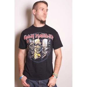 Image of Iron Maiden - Eddie Evolution Unisex Large T-Shirt - Black