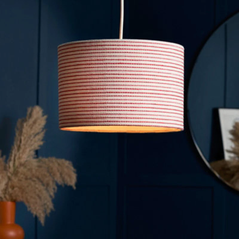 Image of BHS Lighting Striped Easy Fit Light Shade Red unisex