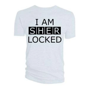 image of Sherlock - I am Sherlocked Mens Large T-Shirt - White