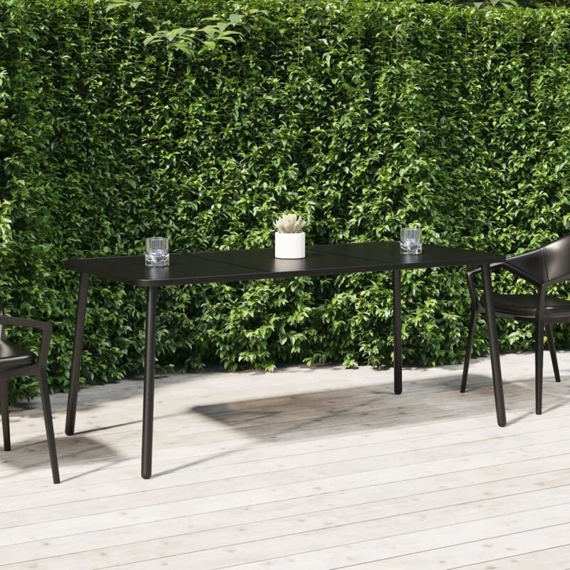 Image of vidaXL Garden Table Anthracite 165x80x71cm Steel, Grey 362740