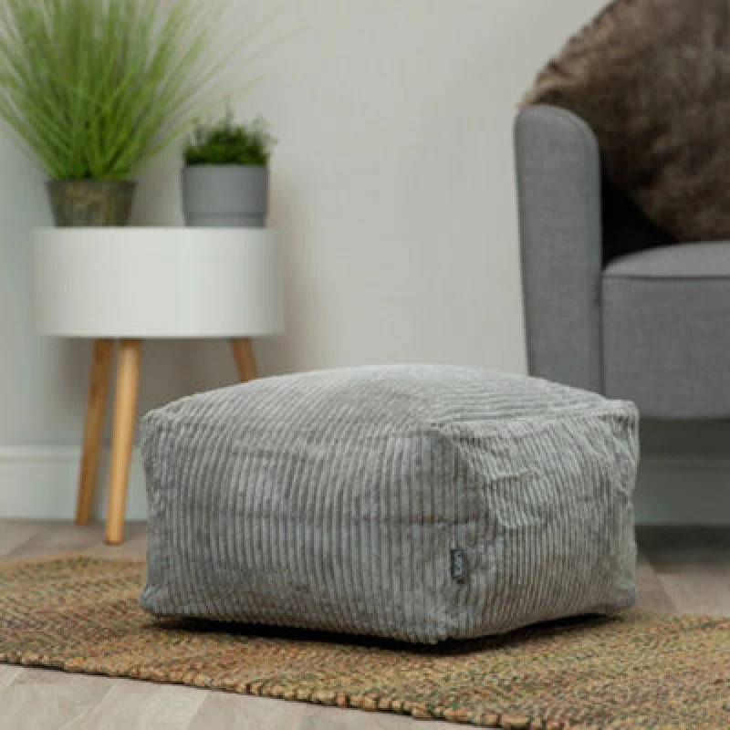 Image of icon Amara Beanbag Footstool Corduroy Grey