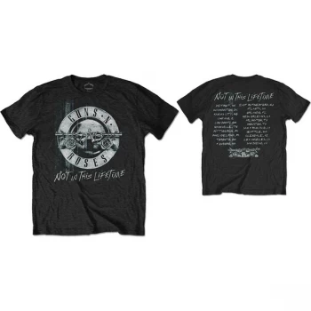 Image of Guns N' Roses - Not in this Lifetime Tour Xerox Unisex Large T-Shirt - Black