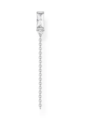 Image of Thomas Sabo Charm Club Charming Silver Baguette Stud Earrings H2183-051-14
