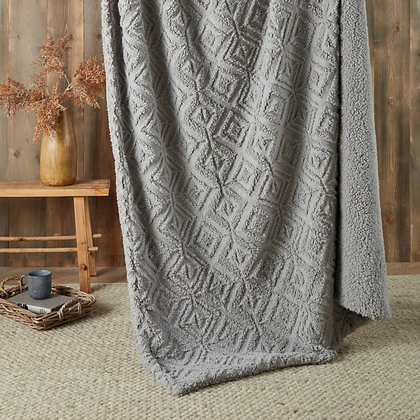 image of Fusion Romo Fleece Throw 130cm x 180cm Grey