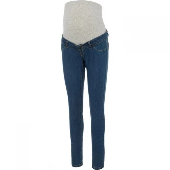 Image of Mamalicious Ladies Maternity Slim Jeans - Blue Denim