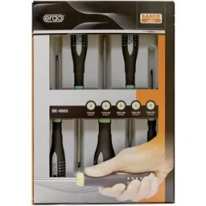 Image of Bahco Ergo Workshop Screwdriver set 5 Piece Star