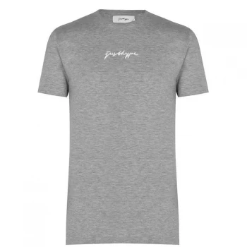 image of Hype Scribble Logo Mens T-Shirt - Grey