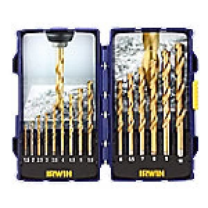 image of IRWIN HSS TIN Pro Drill Bit Set 15 Pieces