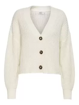 Image of ONLY Texture Knitted Cardigan Women Grey