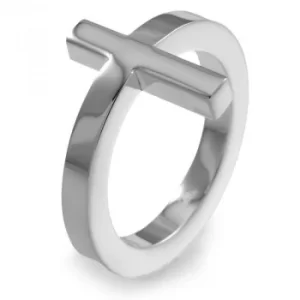 Image of Ladies Folli Follie Stainless Steel Size P Karma Ring