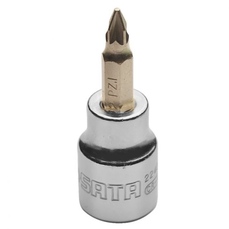 Image of SATA 22401 Screwdriver Bit Square Drive Tang Size: 10 (3/8")mm (inch), Chrome steel Chrome steel Screwdriver Bit (5514)