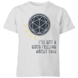 image of Crystal Maze I've Got A Good Feeling About This- Industrial Kids T-Shirt - Grey - 11-12 Years