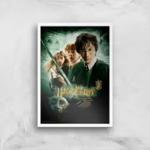 image of Harry Potter and the Chamber Of Secrets Giclee Art Print - A2 - White Frame