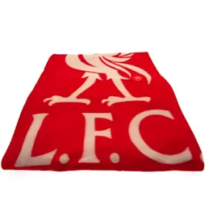Image of Liverpool FC Fleece Blanket (One Size) (Red)
