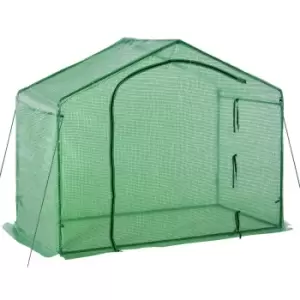 image of Outsunny 3.4x5.9ft Walk-in Greenhouse Outdoor Garden Plant Shelter Steel Frame