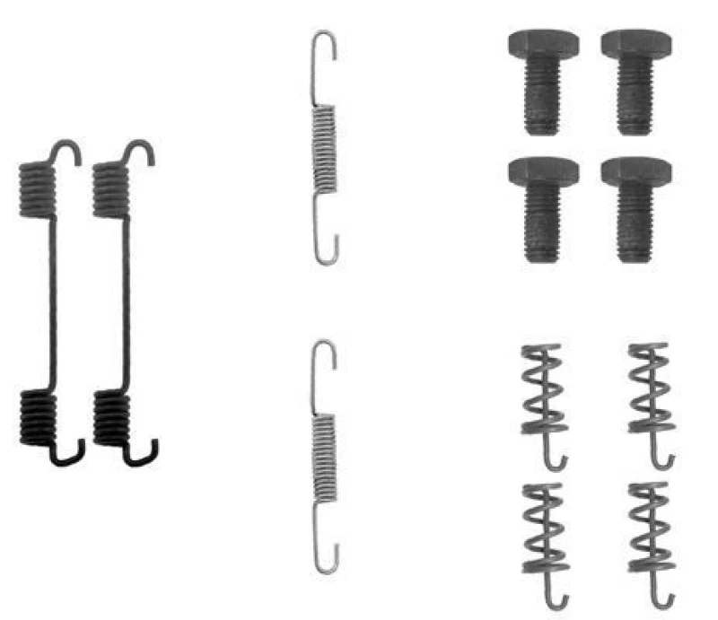 Image of HELLA Brake shoe fitting kit HELLA 8DZ 355 201-701