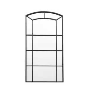 Image of Yeadly Arched Black Wall Mirror Black