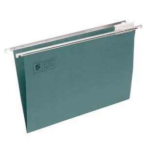 image of 5 Star A4 180gm2 Suspension File Manilla Heavyweight with Tabs and Inserts Green Pack of 50