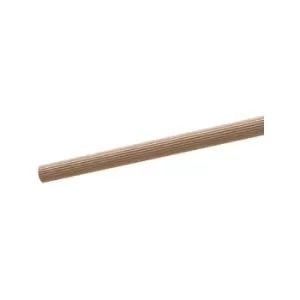 Beech Dowel Flutted Wood Rod Pegs 1m - Diameter 14mm - Pack of 5