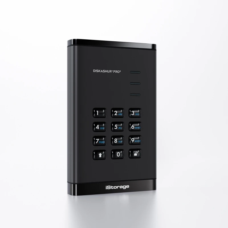 Image of iStorage iStorage diskAshur PRO³ HDD 500GB Secure Portable Hard Drive |FIPS 140-3 Level 3 compliant AES-XTS 256-bit Hardware Encryption PIN prot